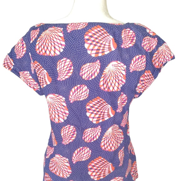 Lilly Pulitzer Hannah Tie Front Keyhole Top in Great Escape Print - L - Picture 6 of 11